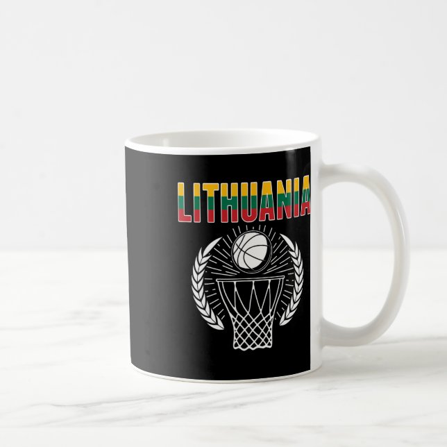 Caneca De Café Lituânia Bysketbyll Fans Jersey (Direita)