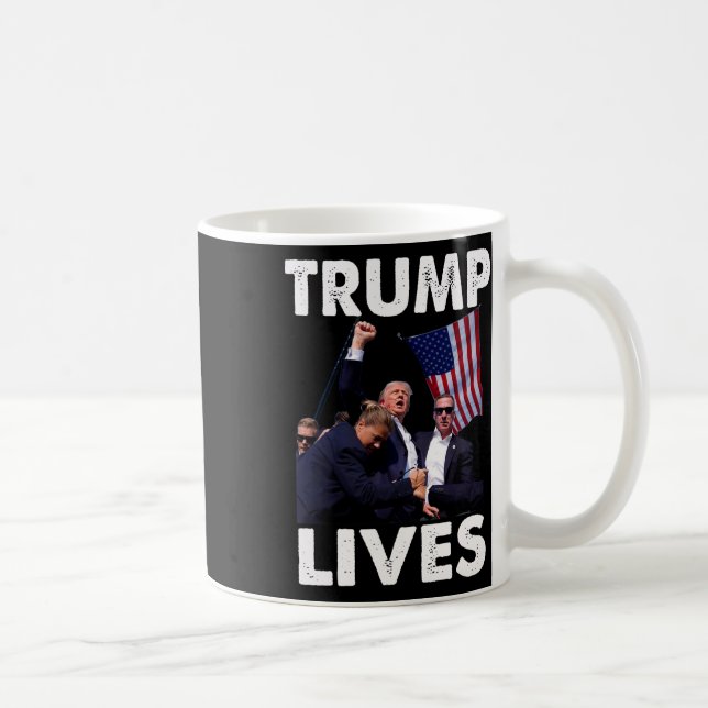 Caneca De Café Live Donald Trump Mug Shot - Nunca rendam (Direita)