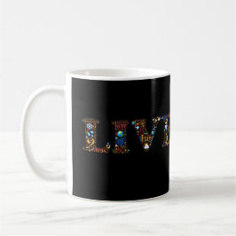 Caneca De Café Live In The Presente Inspirational Word Art