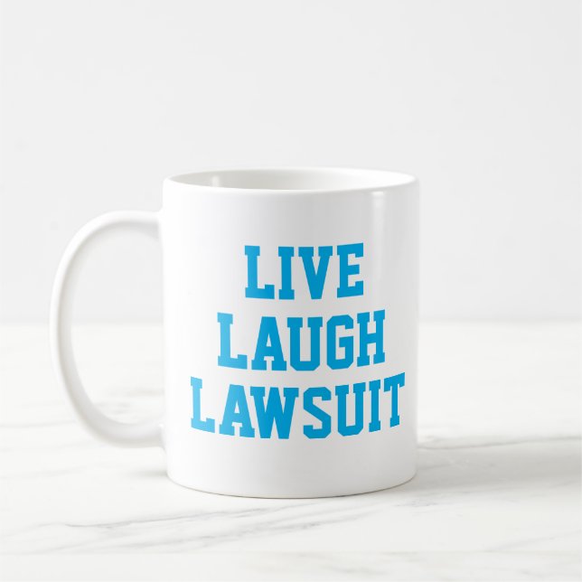 Caneca De Café Live Laugh Lawcase Funny Lawyer Gift (Esquerda)