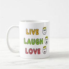 Caneca De Café Live Laugh Love