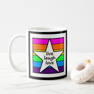 Caneca De Café Live Laugh Love