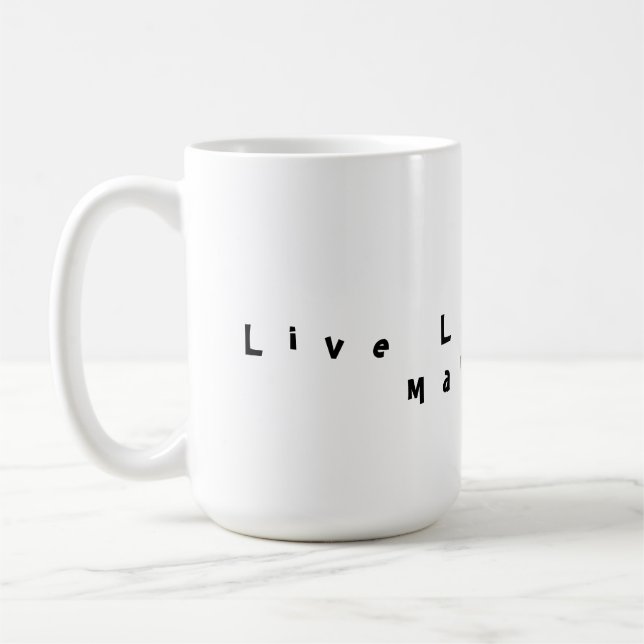 Caneca De Café Live Laugh Play Mahjong (Esquerda)