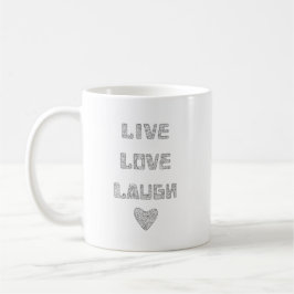 Caneca De Café Live Love Laugh Mug