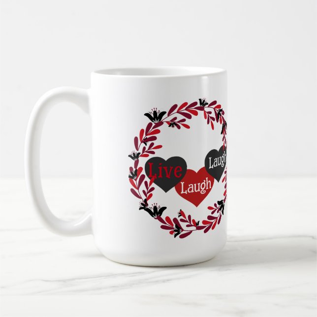 Caneca De Café Live Love Laugh Mug (Esquerda)
