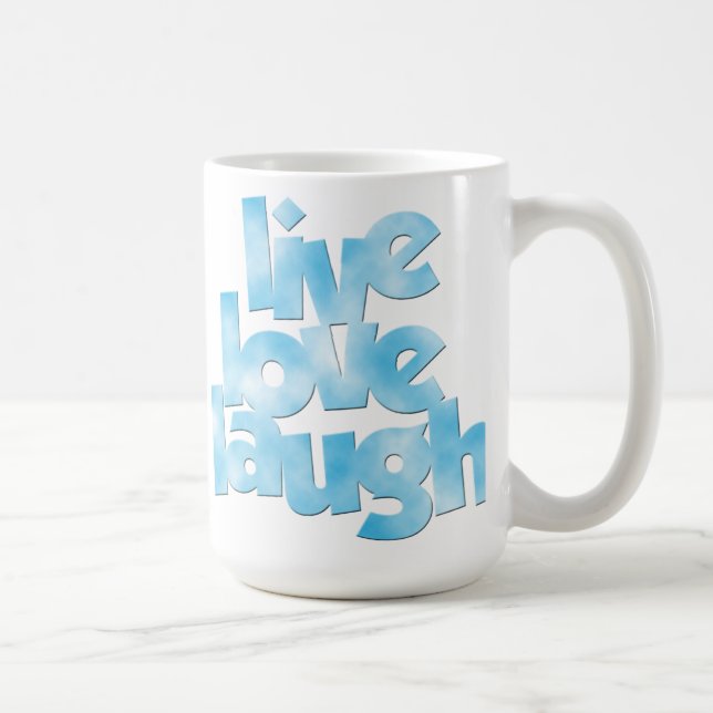 Caneca De Café Live Love Laugh Mug (Direita)