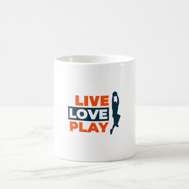 Caneca De Café Live Love Play Basball (Centro)