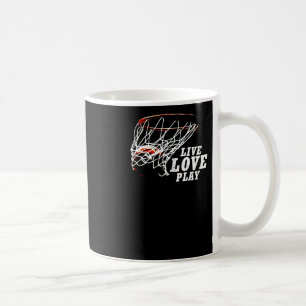 Caneca De Café Live Love Play Basball Por Subgirl