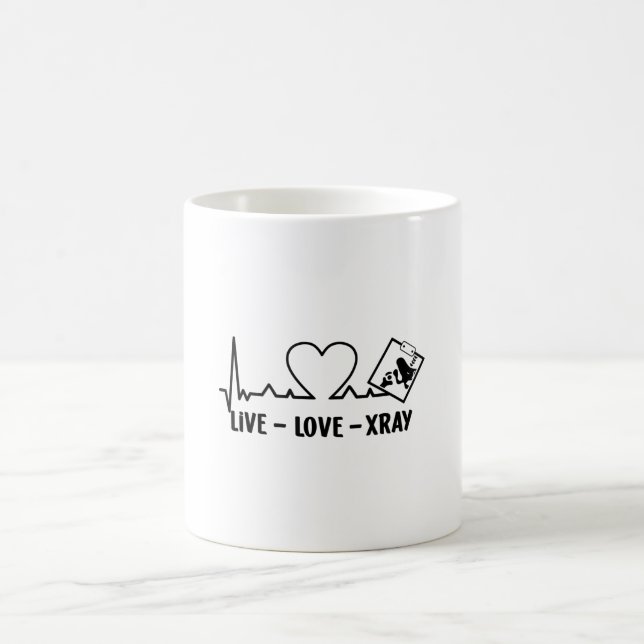 Caneca De Café Live Love Xray Radiology Tech Nurse Technologist (Centro)