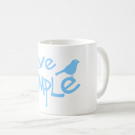Caneca De Café Live Simple