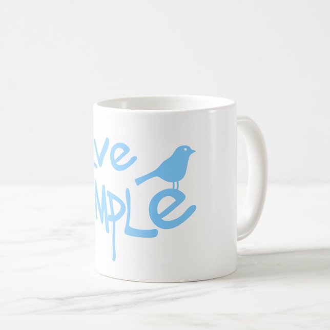 Caneca De Café Live Simple (Frente Esquerda)