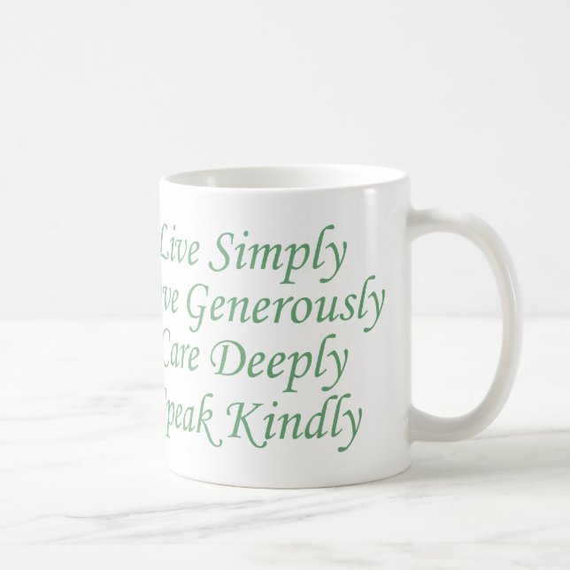 Caneca De Café Live Simplesmente verde (Direita)