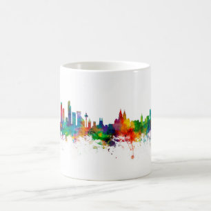 Caneca De Café Liverpool England Skyline