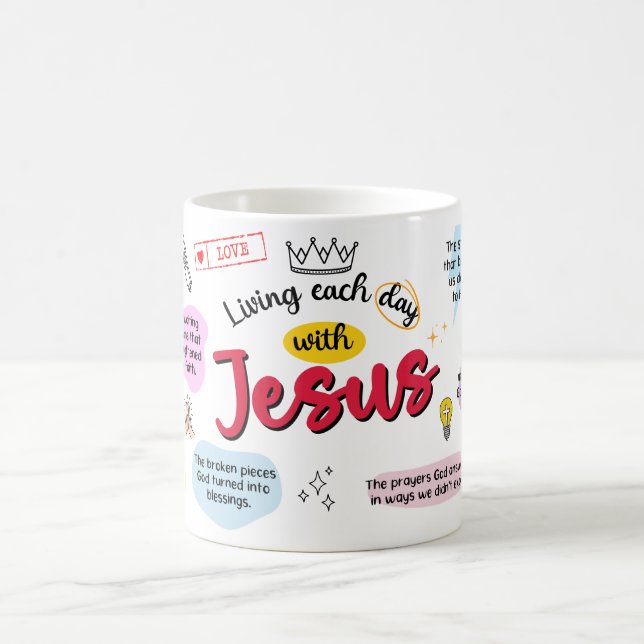 Caneca De Café Living Each Day with Jesus Mug (Centro)