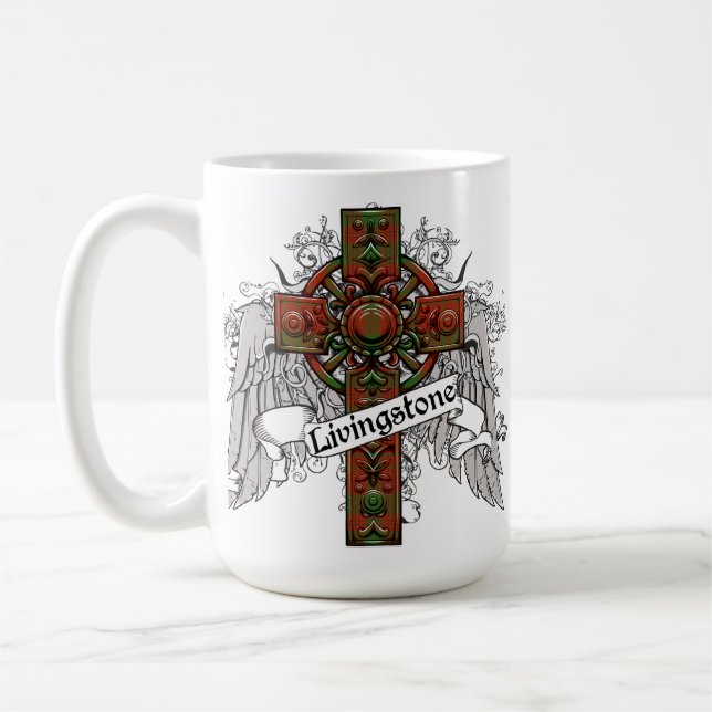 Caneca De Café Livingstone Tartan Cross (Esquerda)