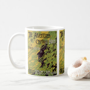 Caneca De Café Livro Antigo Art Nouveau, Aventuras do Capitão Hor