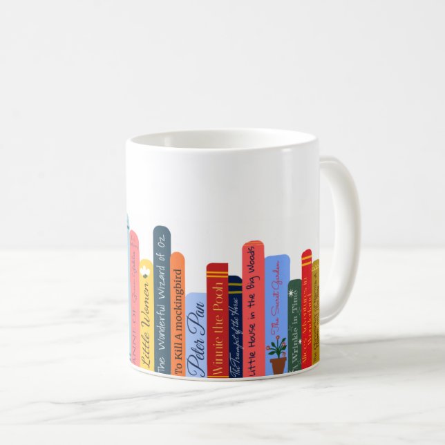 Caneca De Café Livro bonito (Frente Esquerda)