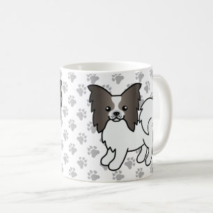 Caneca De Café Livro Branco E Azul Cartoon Cão E Patas