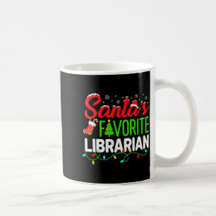 Caneca De Café Livro de Biblioteca de Natal da Bibliotecária Favo