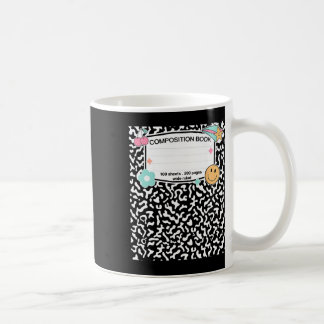 Caneca De Café Livro de Composição do Professor de Halloween do G