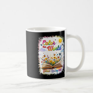 Caneca De Café Livro de Leitura de Verão Colorir o Nosso Mundo Fe