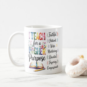 Caneca De Café Livro de Propósito Superior Flores Ilustração de L