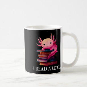 Caneca De Café Livro engraçado do axolote Amante da biblioteca Bi