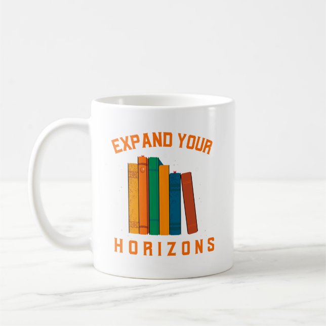 Caneca De Café Livro: Expanda seu horizonte (Esquerda)
