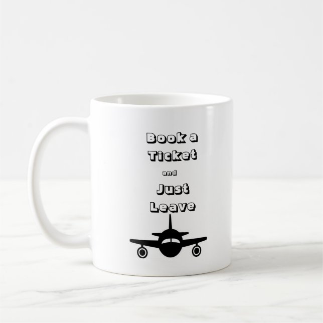 Caneca De Café Livro um bilhete e licença - Café / Tea Mug (Esquerda)