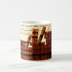 Caneca De Café Livros antigos de couro