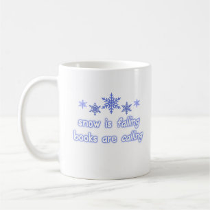 Caneca De Café Livros Caindo Neve