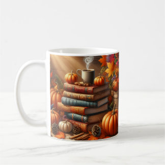 Caneca De Café Livros da Colheita de Outono e Envoltório de Canec