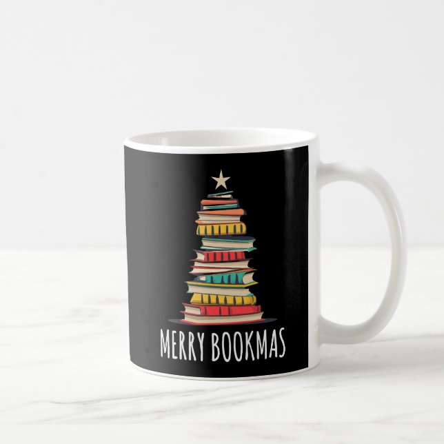 Caneca De Café Livros de Feliz da Árvore de Natal (Direita)