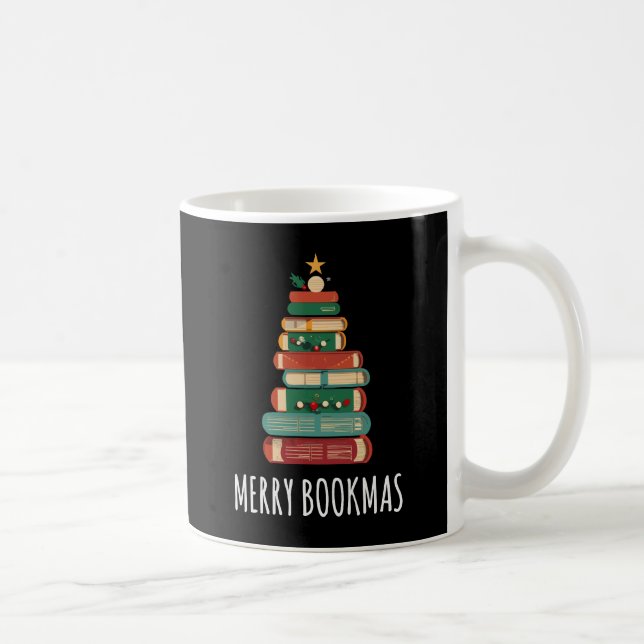 Caneca De Café Livros de Feliz da Árvore de Natal (Direita)