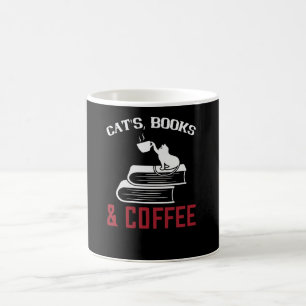 Caneca De Café Livros de gatos e café