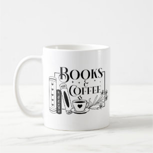 Caneca De Café Livros E Café