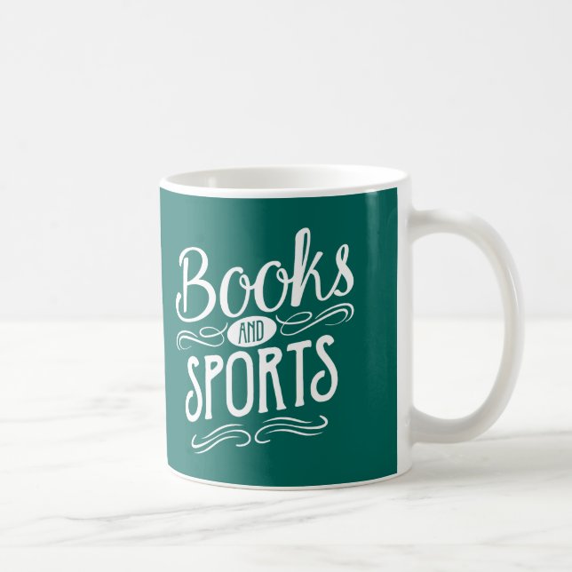 Caneca De Café Livros e esportes (Direita)