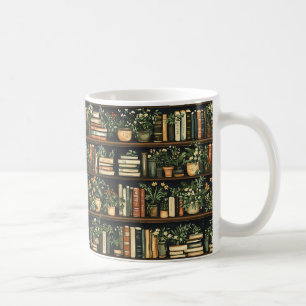 Caneca De Café Livros e flores