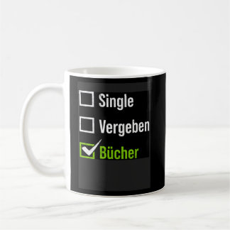 Caneca De Café Livros em vez de homens mulheres solteiros 1