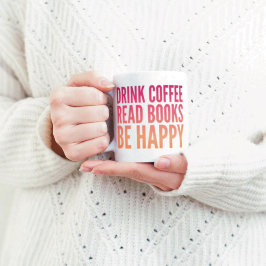 Caneca de Café Livros Felicidade