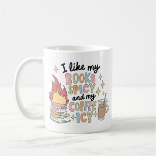 Caneca De Café Livros Picantes e Café Gelado Estética de Leitor D