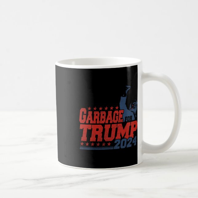 Caneca De Café Lixo Para Trump 2024 (Direita)