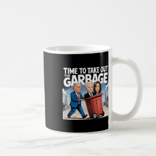 Caneca De Café Lixo Para Trump 2024, Hora Engraçada De Tirar Lixo