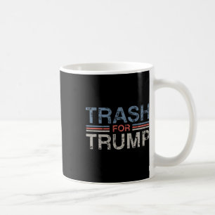 Caneca De Café Lixo Para Trump 2025 Vintage Grunge Retro Lixo