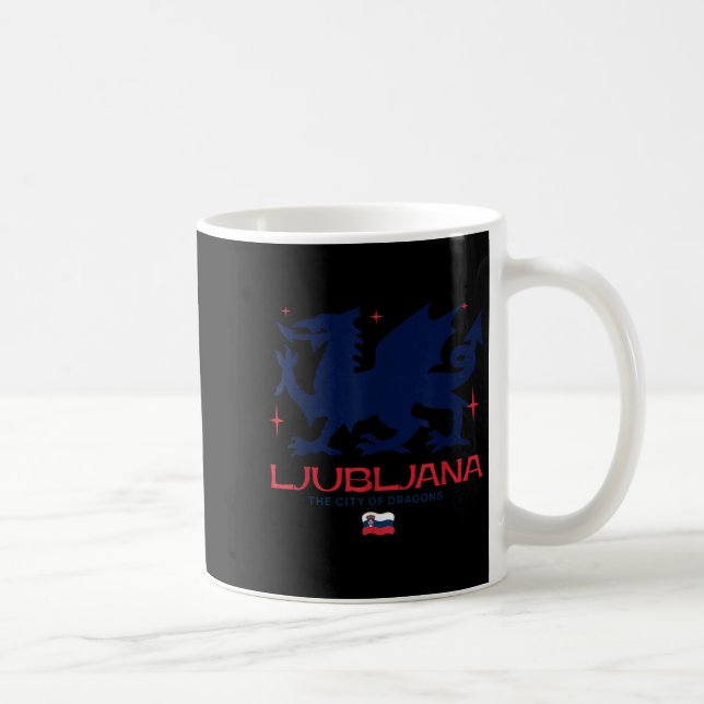 Caneca De Café Ljubljana Slovenia City Of Dragons Patriotic Drago (Direita)