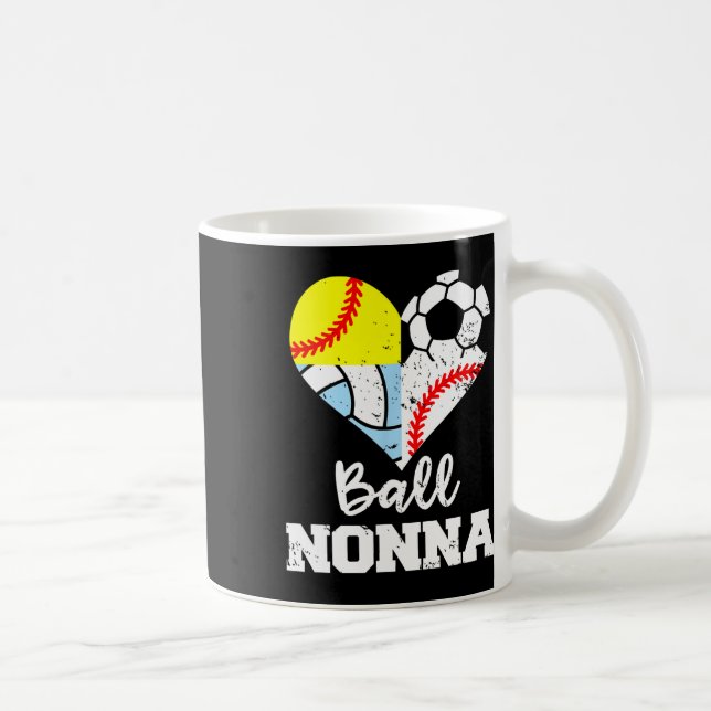 Caneca De Café Ll Nonna Soccer Sell Softll Volleyll Player Nonna  (Direita)