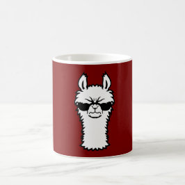 Caneca De Café Llama Angry Cool Sunglasses Furry Animal Attitude 