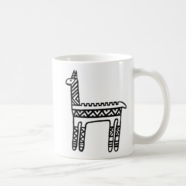 Caneca De Café Llama-BW (Direita)