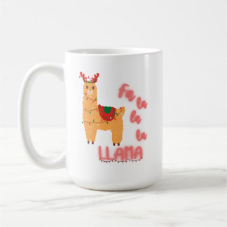 Caneca De Café Llama Christmas Mug