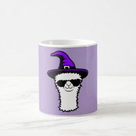 Caneca De Café Llama Cool Witch Hat Sunglasses Furry Alpaca Fun